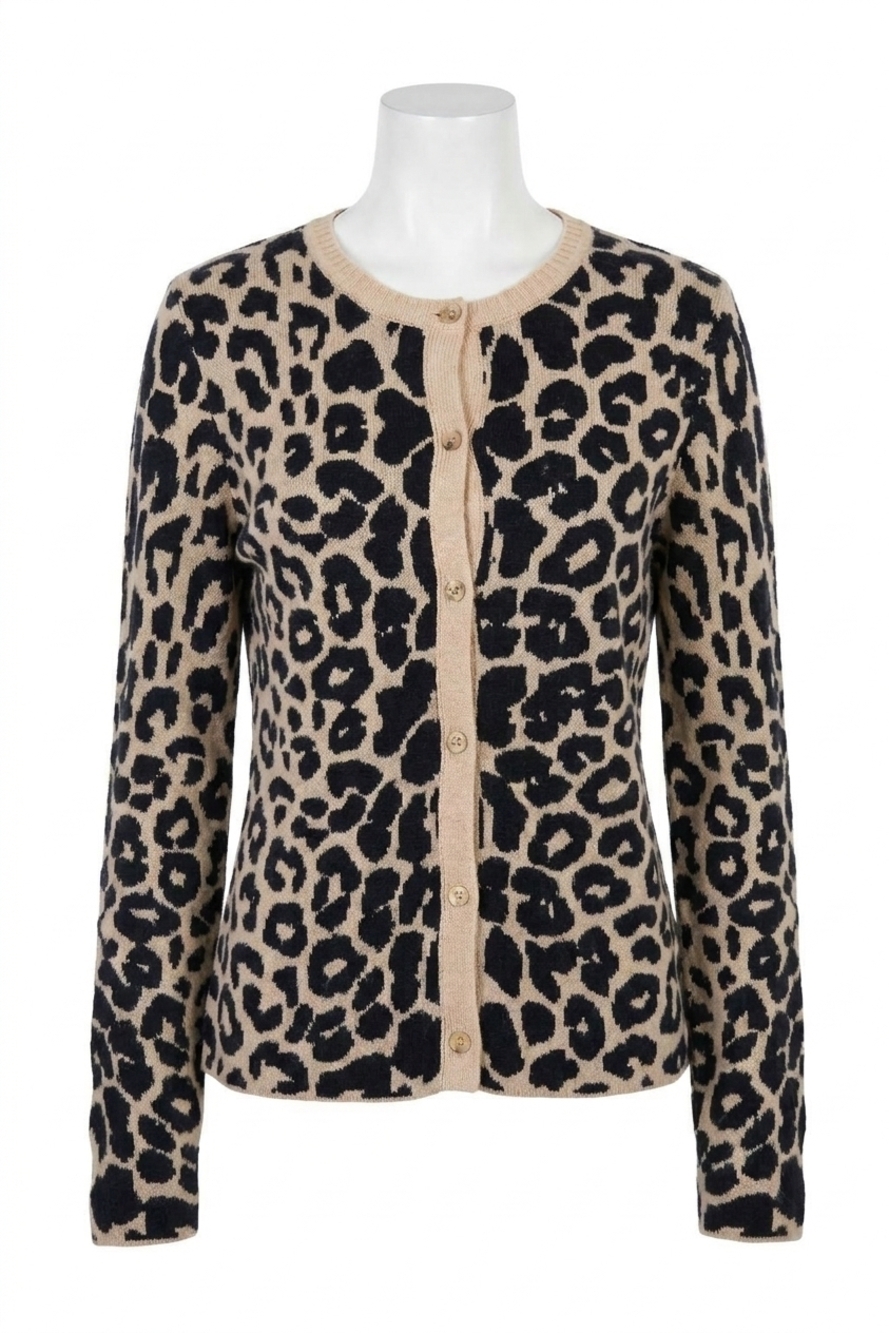 NEW CHASER dream cardigan in leopard